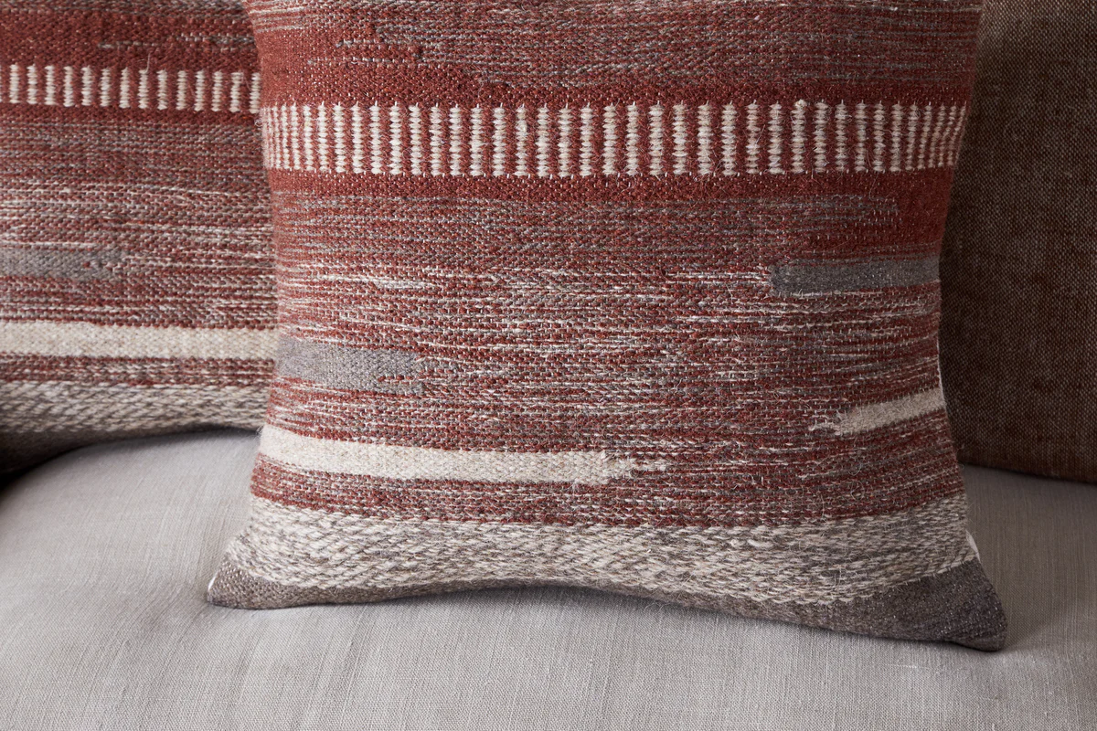 Aakash Wool Cushion Cover - Rust - Image 2