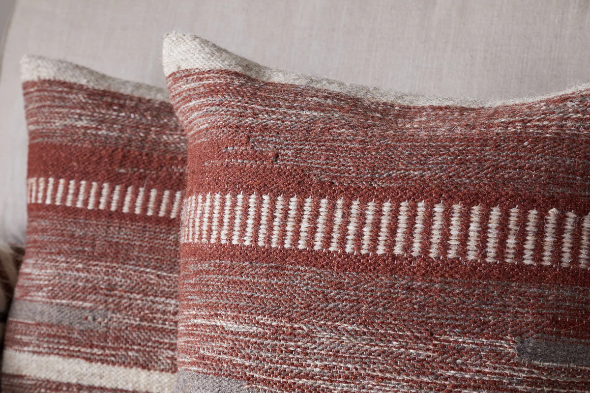 Aakash Wool Cushion Cover - Rust - Image 3
