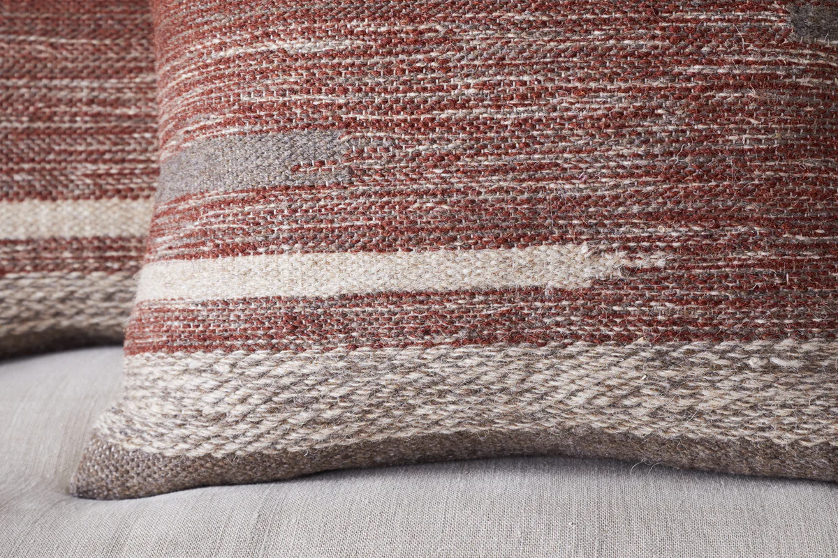 Aakash Wool Cushion Cover - Rust - Image 4