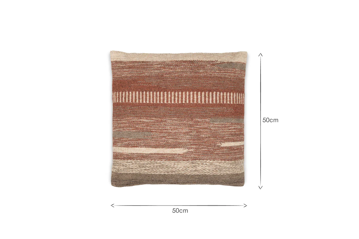 Aakash Wool Cushion Cover - Rust - Image 6