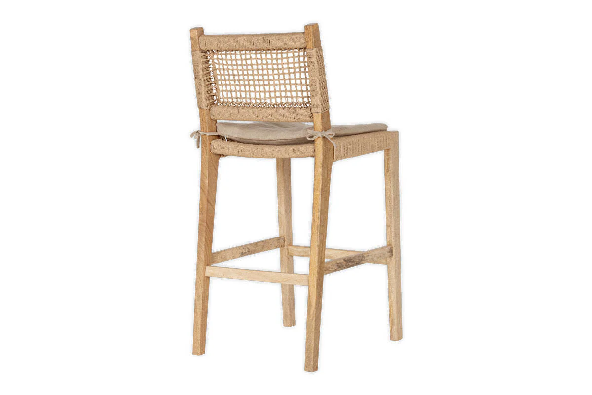 Aamani Mango Wood & Cord Counter Chair - Natural - Image 12