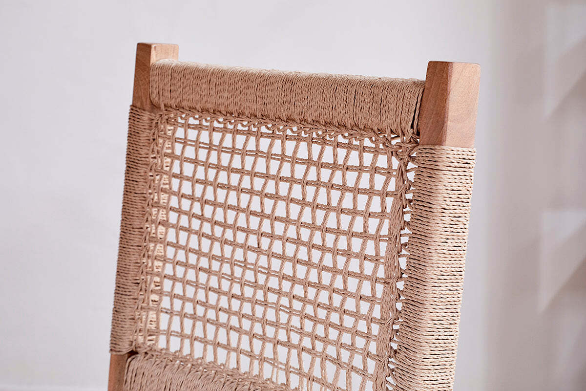Aamani Mango Wood & Cord Dining Chair - Natural - Image 7