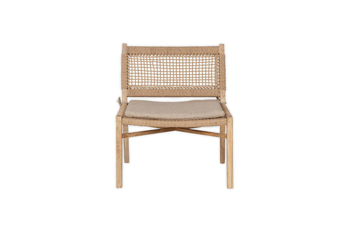Aamani Mango Wood & Cord Occasional Chair - Natural - Image 8