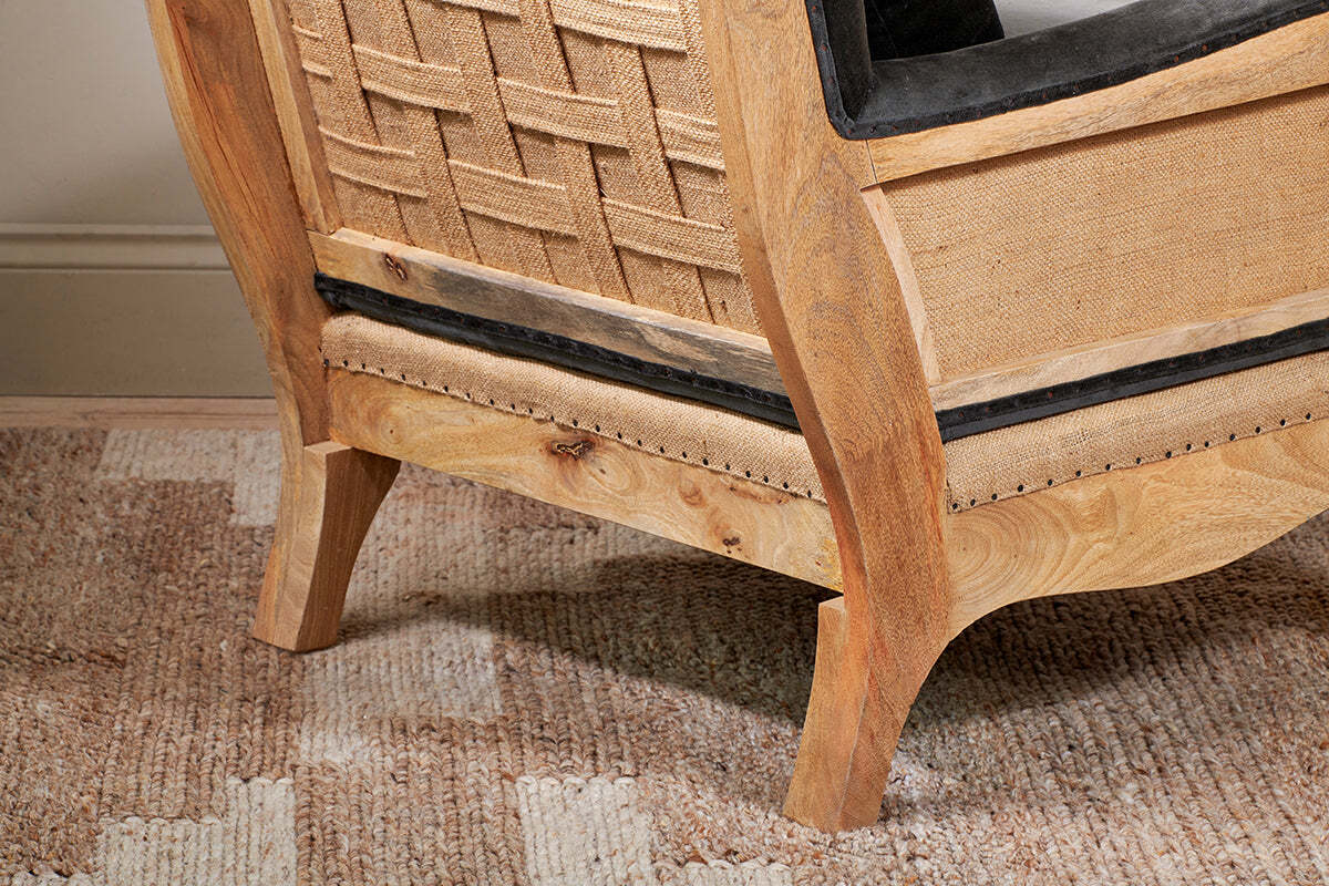 Abe Deconstructed Velvet Armchair - Moss - Image 4