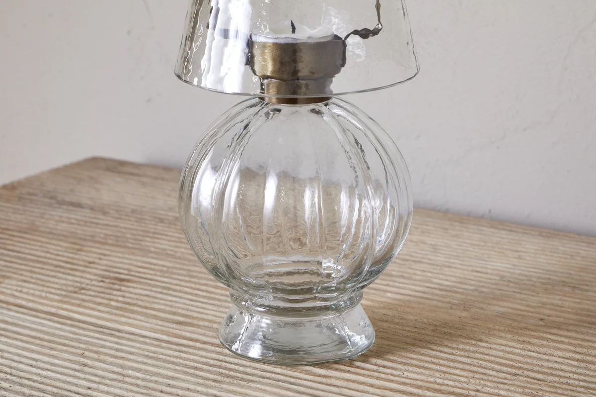 Adesola Glass Tealight Holder Lamp - Clear - Image 5