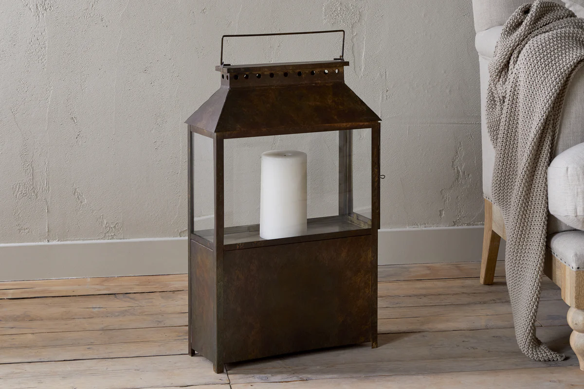 Akoko Wide Lantern - Brown Patina - Image 22