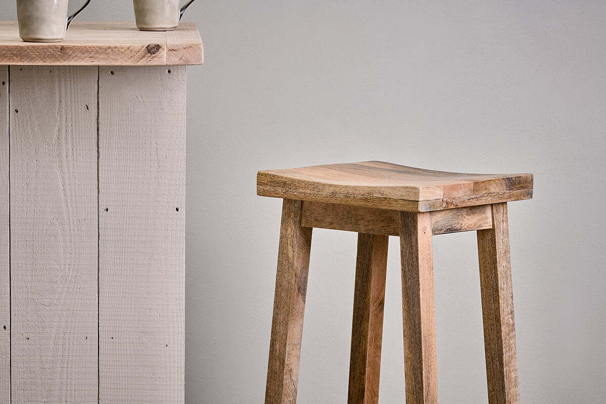 Ambi Wooden Stool - Tall - Image 4