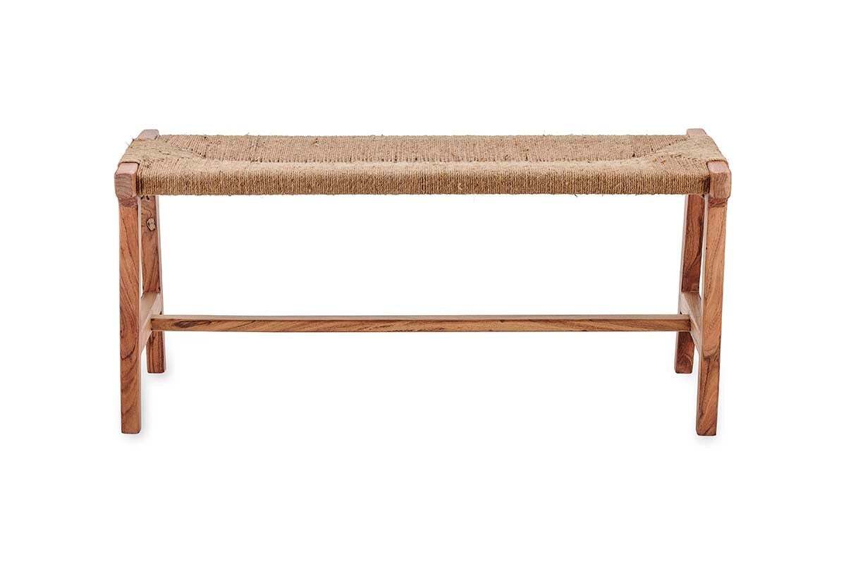 Amhara Acacia & Jute Woven Bench - Image 5
