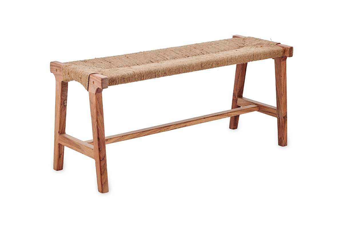 Amhara Acacia & Jute Woven Bench - Image 6