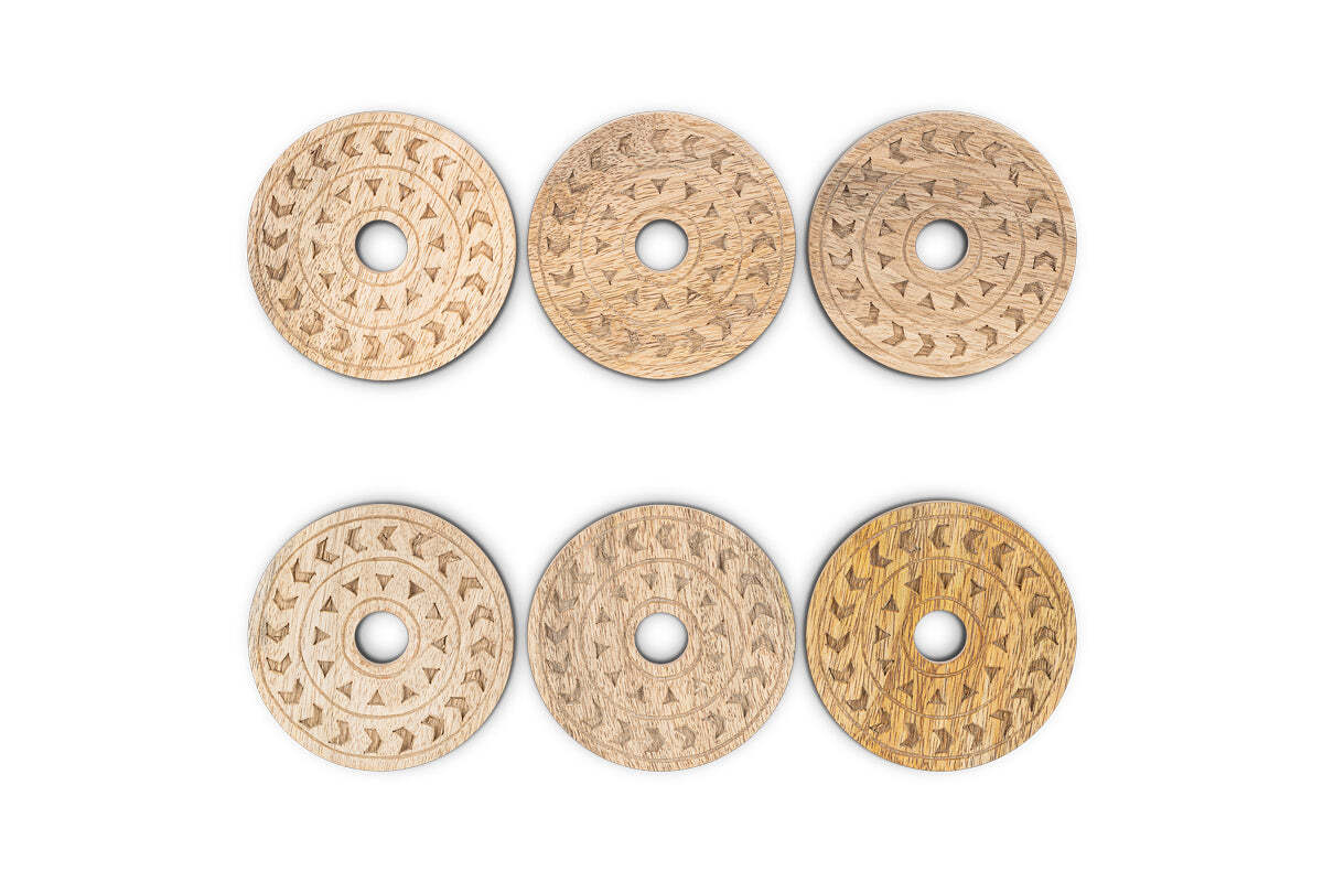 Anali Mango Wood Coasters - Natural - Image 6