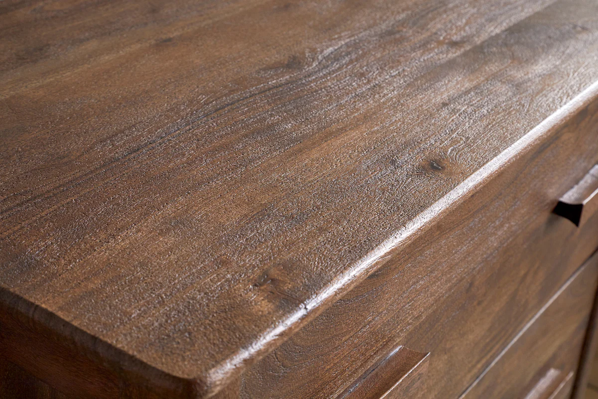 Anbu Acacia Chest of Drawers - Washed Walnut - Image 6