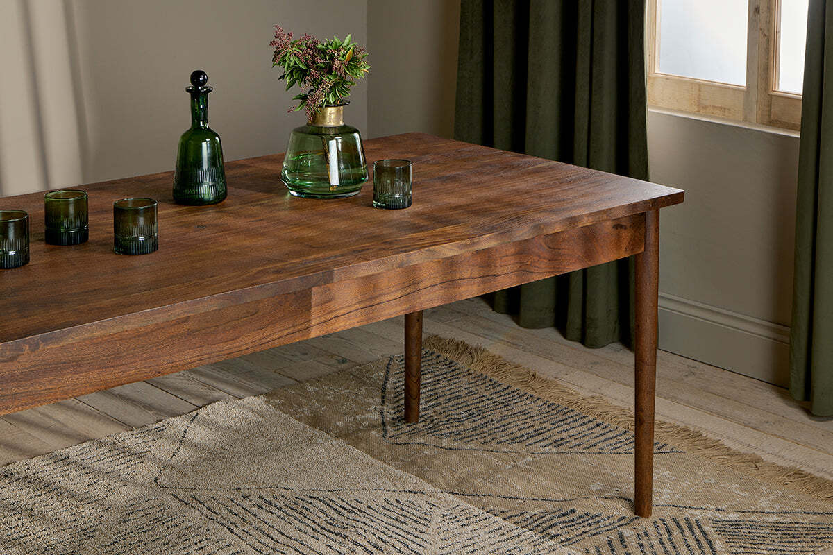 Anbu Acacia Dining Table - Washed Walnut - Image 4