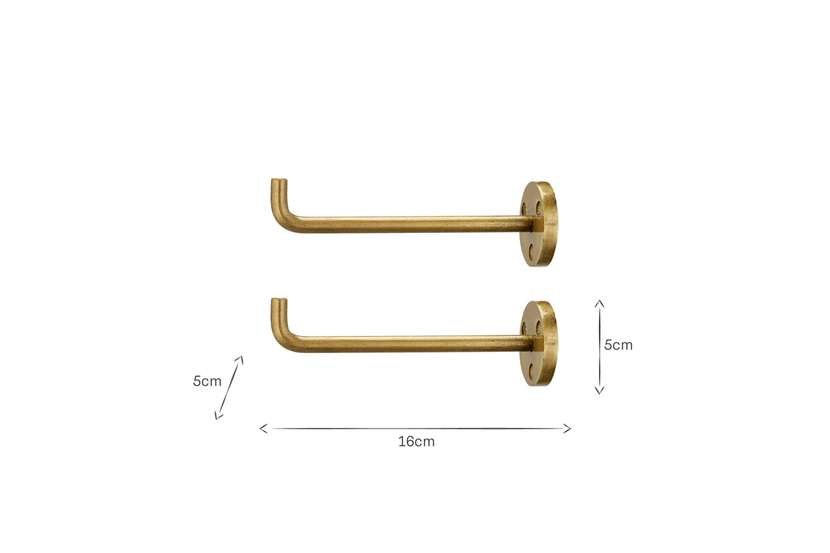 Aniko Iron Hook - Brass (Set of 2) - Image 3