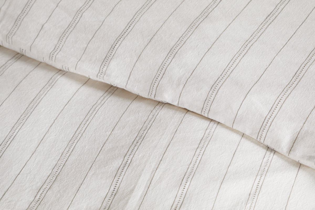 Anta Hemp & Cotton Duvet Cover -  Sage Green - Image 4