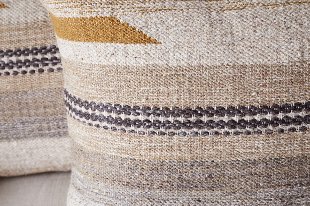 Aravali Wool Cushion Cover - Ochre - Image 6