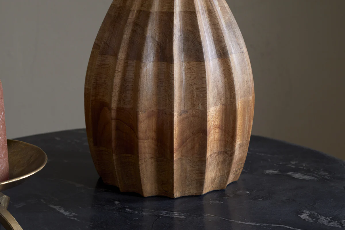 Awaa Mango Wood Bedside Table Lamp - Natural - Image 4