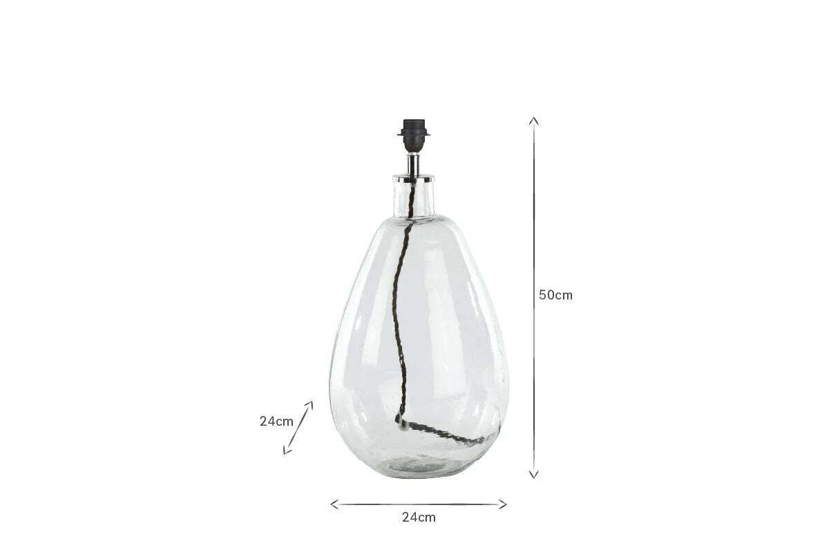 Baba Recycled Glass Lamp - Clear - Large Tall - Image 3