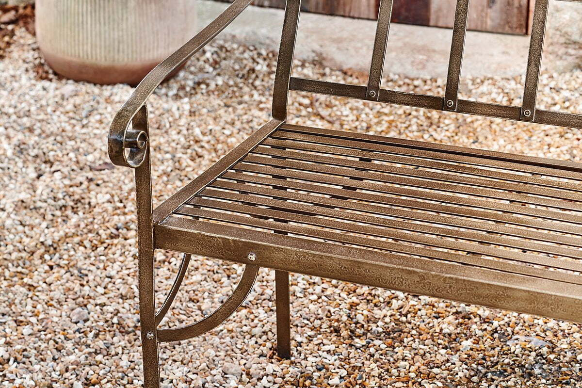Bahula Decorative Iron Bench - Image 3