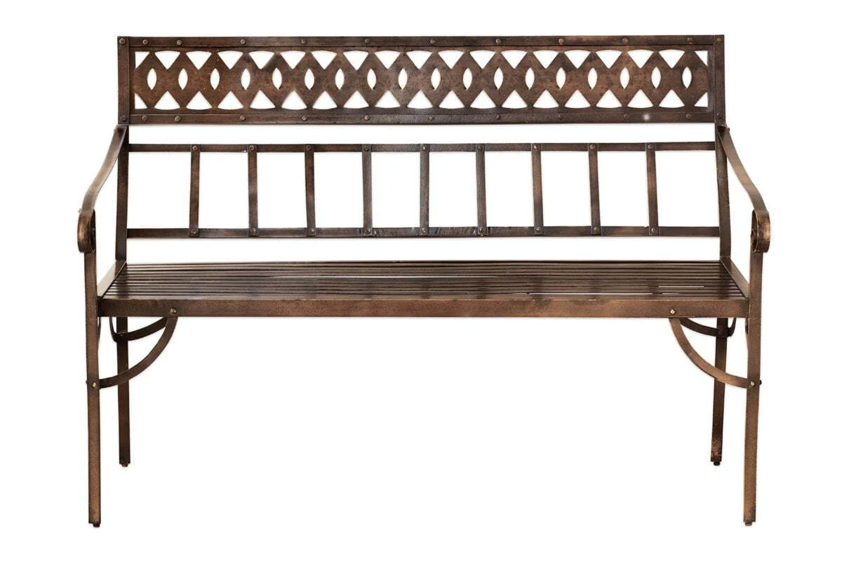 Bahula Decorative Iron Bench - Image 6