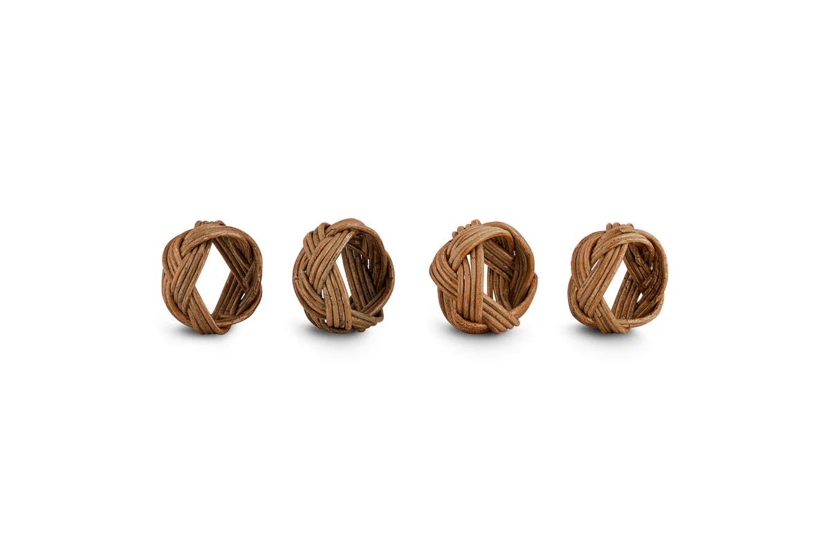 Bersama Rattan Napkin Rings - Natural - (Set of 4) - Image 6