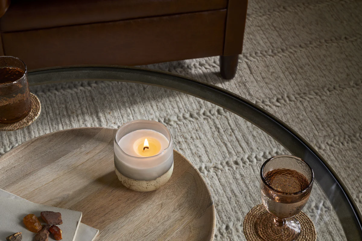 Cardamom & Amber 1 Wick Scented Candle - Aged Smoke - Image 4