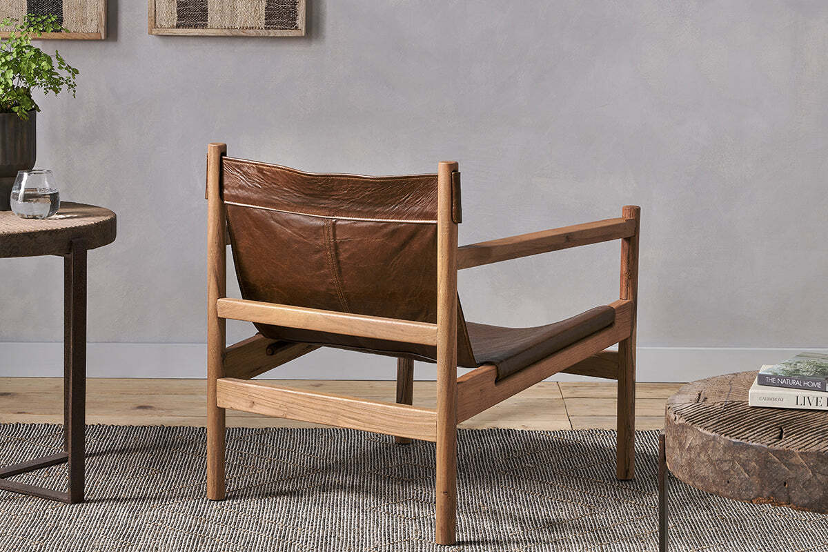 Dalibar Leather Lounger - Tan - Image 4