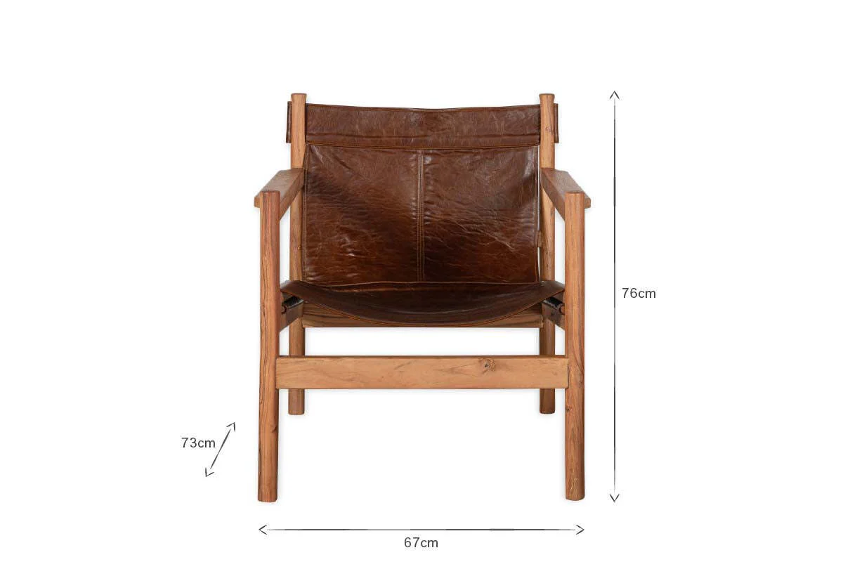 Dalibar Leather Lounger - Tan - Image 5