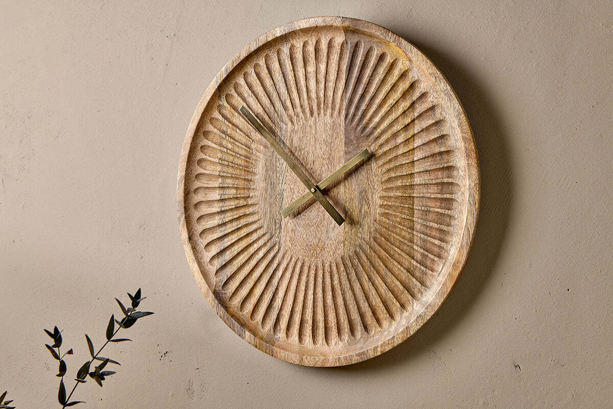 Deevena Mango Wood Clock - Image 2