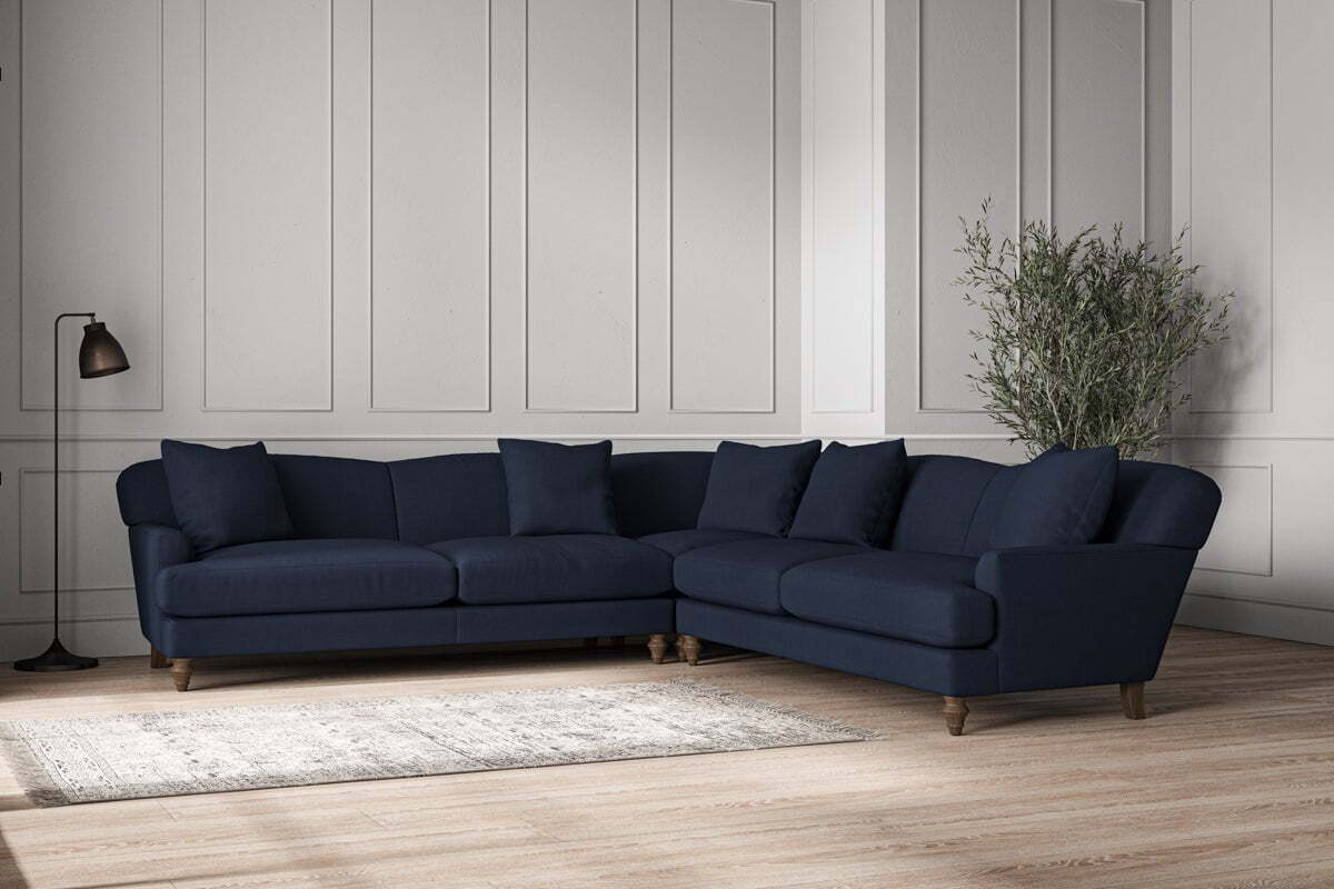 Deni Grand Corner Sofa - Brera Linen Indigo - Image 2