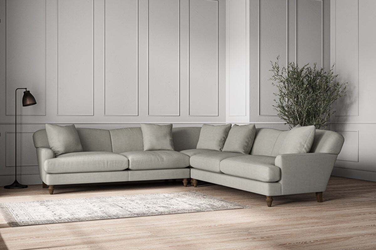 Deni Grand Corner Sofa - Brera Linen Smoke - Image 2