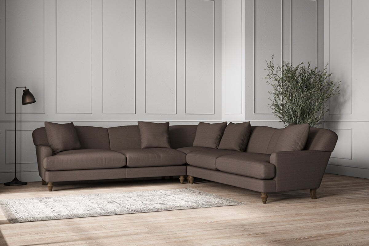 Deni Grand Corner Sofa - Recycled Cotton Mocha - Image 2