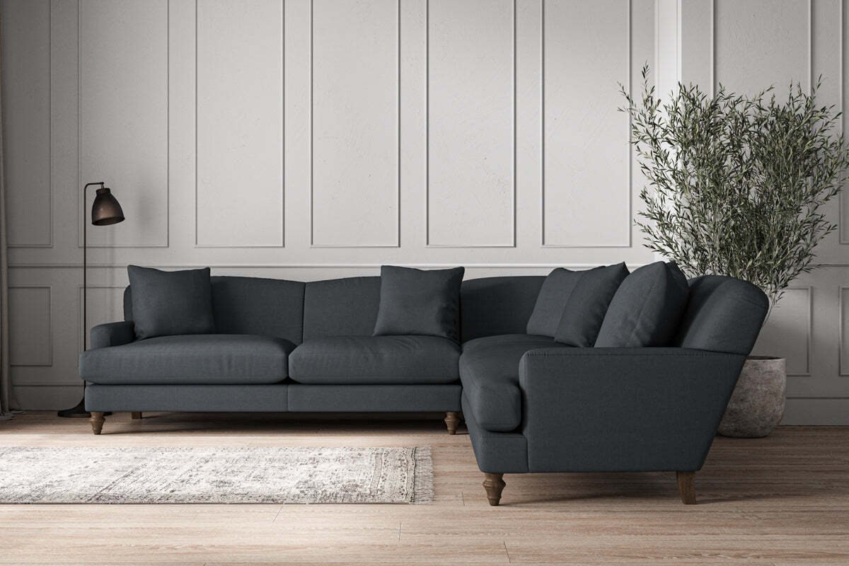 Deni Grand Corner Sofa - Recycled Cotton Thunder - Image 2