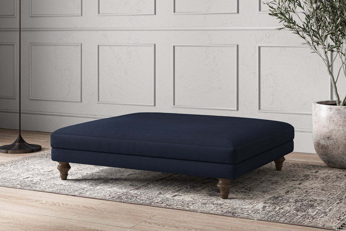 Deni Grand Footstool - Brera Linen Indigo - Image 2