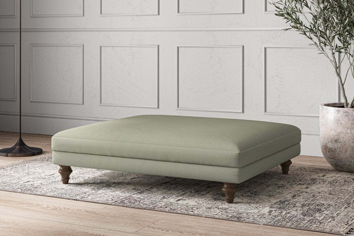 Deni Grand Footstool - Recycled Cotton Seaspray - Image 2