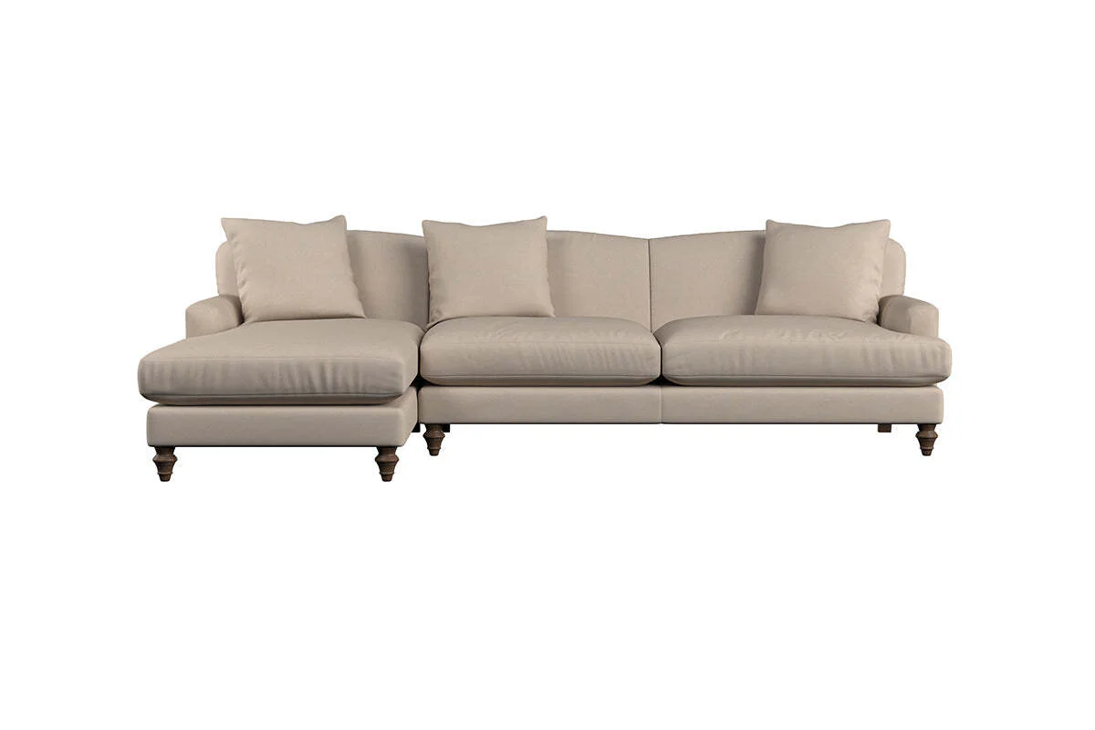 Deni Grand Left Hand Chaise Sofa - Recycled Cotton Flax - Image 3