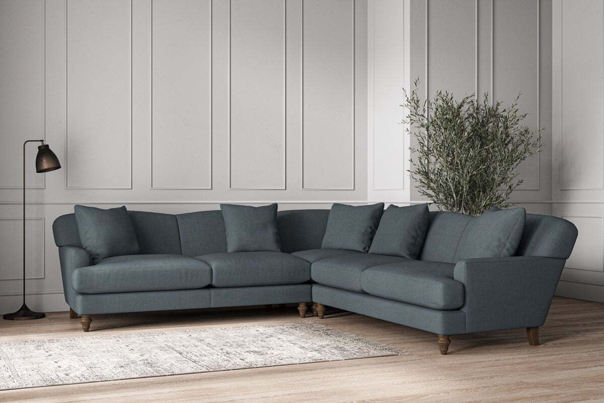 Deni Large Corner Sofa - Brera Linen Dusk - Image 2