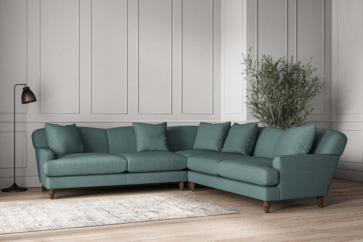 Deni Large Corner Sofa - Recycled Cotton Airforce - Image 2