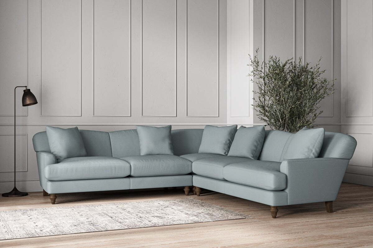 Deni Large Corner Sofa - Recycled Cotton Horizon - Image 2