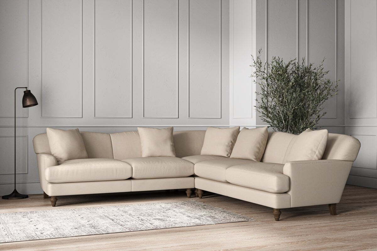 Deni Large Corner Sofa - Recycled Cotton Natural - Image 2