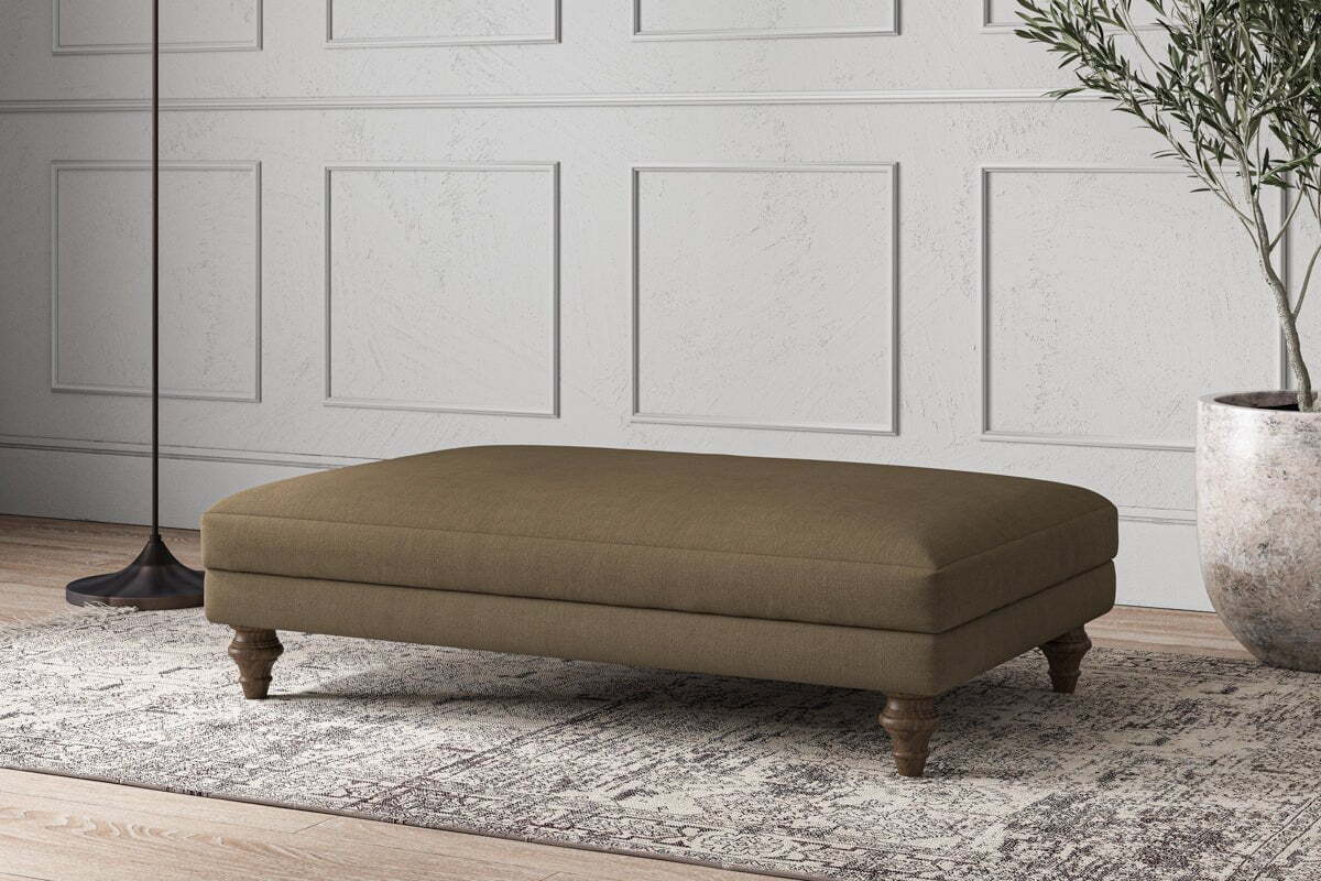 Deni Large Footstool - Brera Linen Chestnut - Image 2