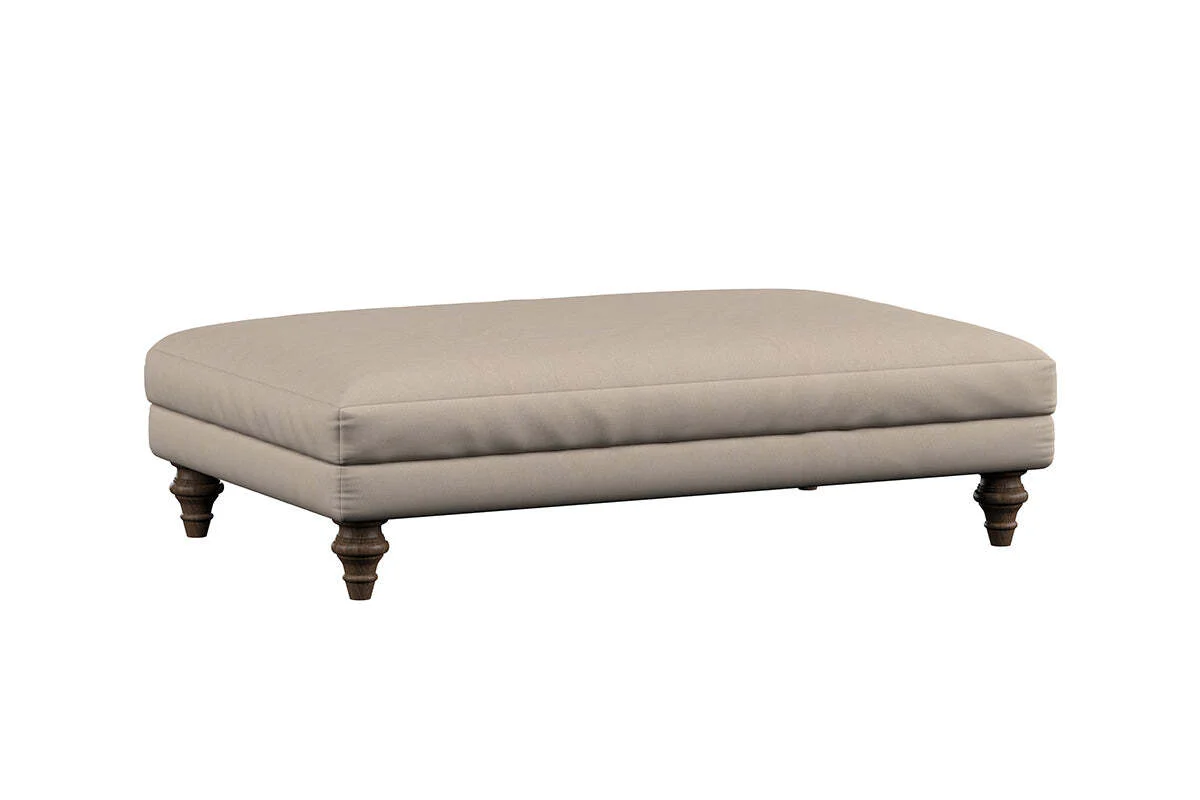 Deni Large Footstool - Recycled Cotton Ochre - Image 5