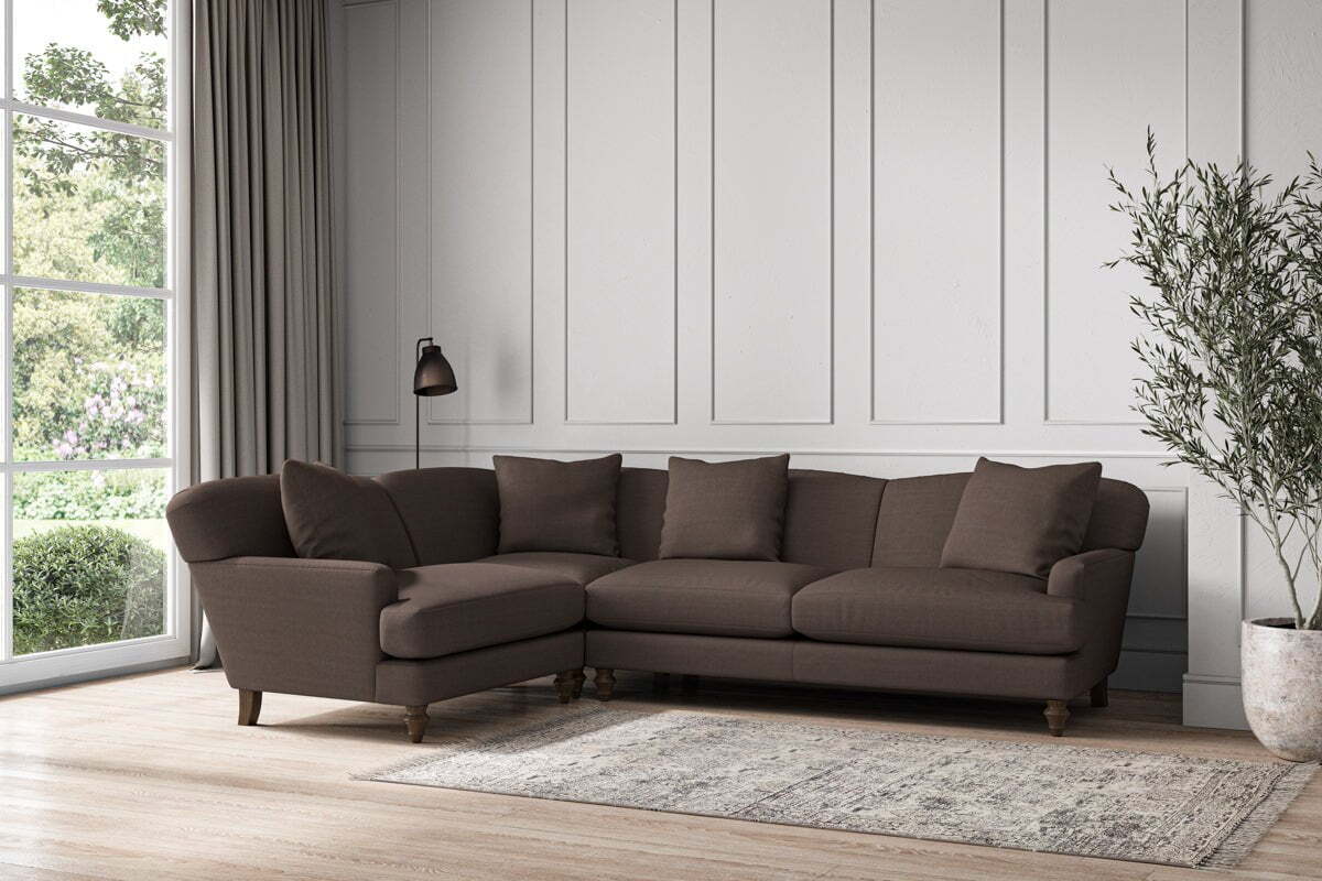Deni Large Left Hand Corner Sofa - Recycled Cotton Mocha - Image 2