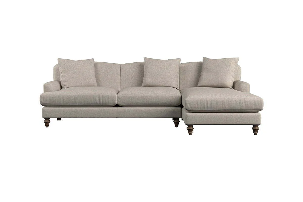 Deni Large Right Hand Chaise Sofa - Brera Linen Granite - Image 3