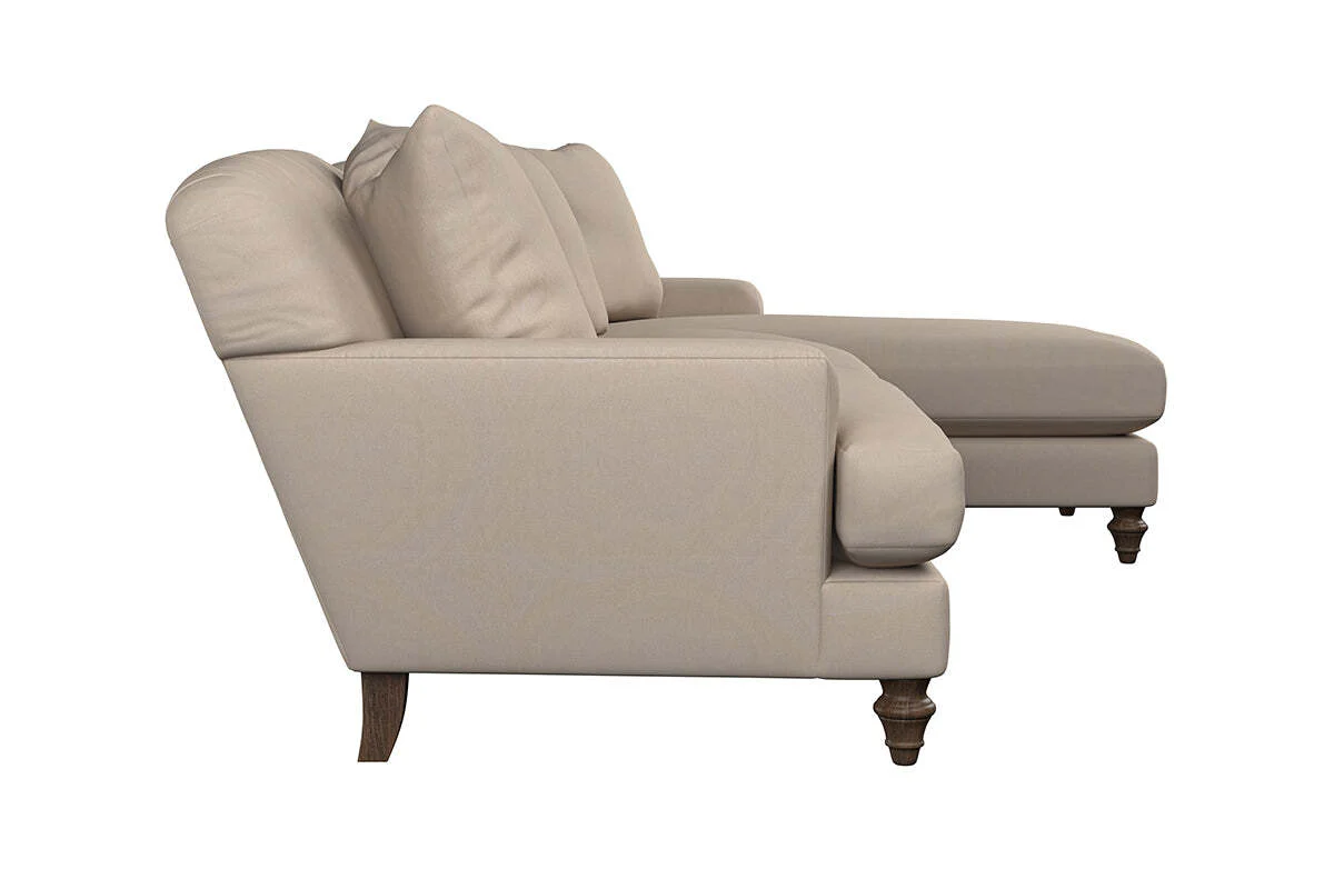 Deni Large Right Hand Chaise Sofa - Recycled Cotton Lavender - Image 4