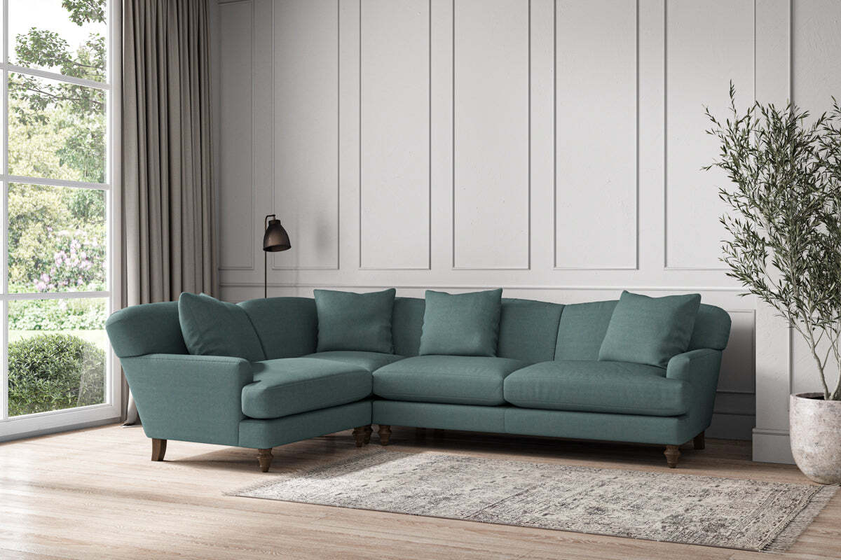 Deni Large Right Hand Corner Sofa - Recycled Cotton Airforce - Image 2