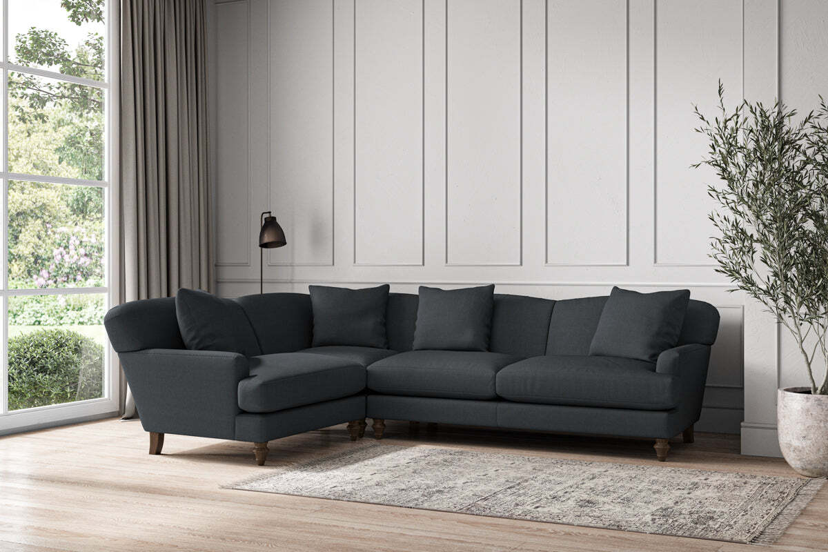 Deni Large Right Hand Corner Sofa - Recycled Cotton Thunder - Image 2