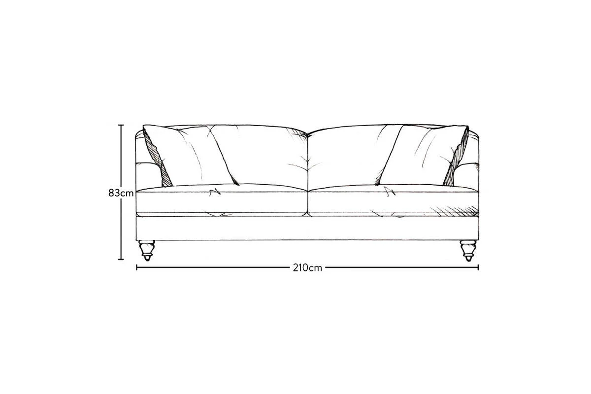 Deni Large Sofa - Recycled Cotton Airforce - Image 6