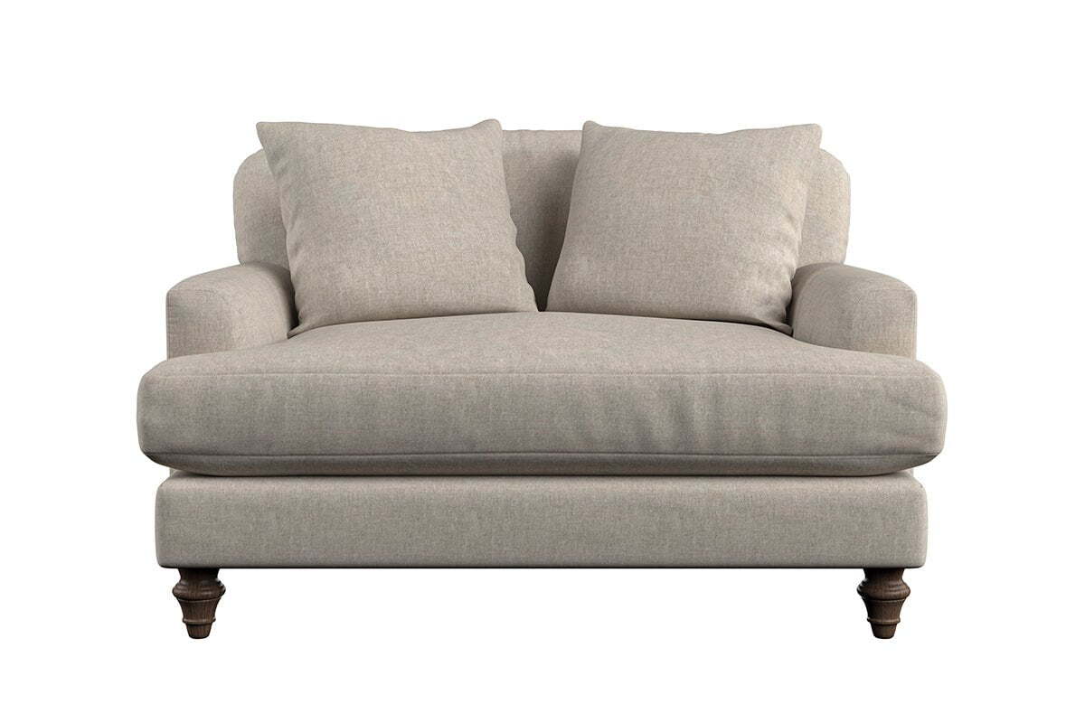 Deni Love Seat - Brera Linen Granite - Image 3