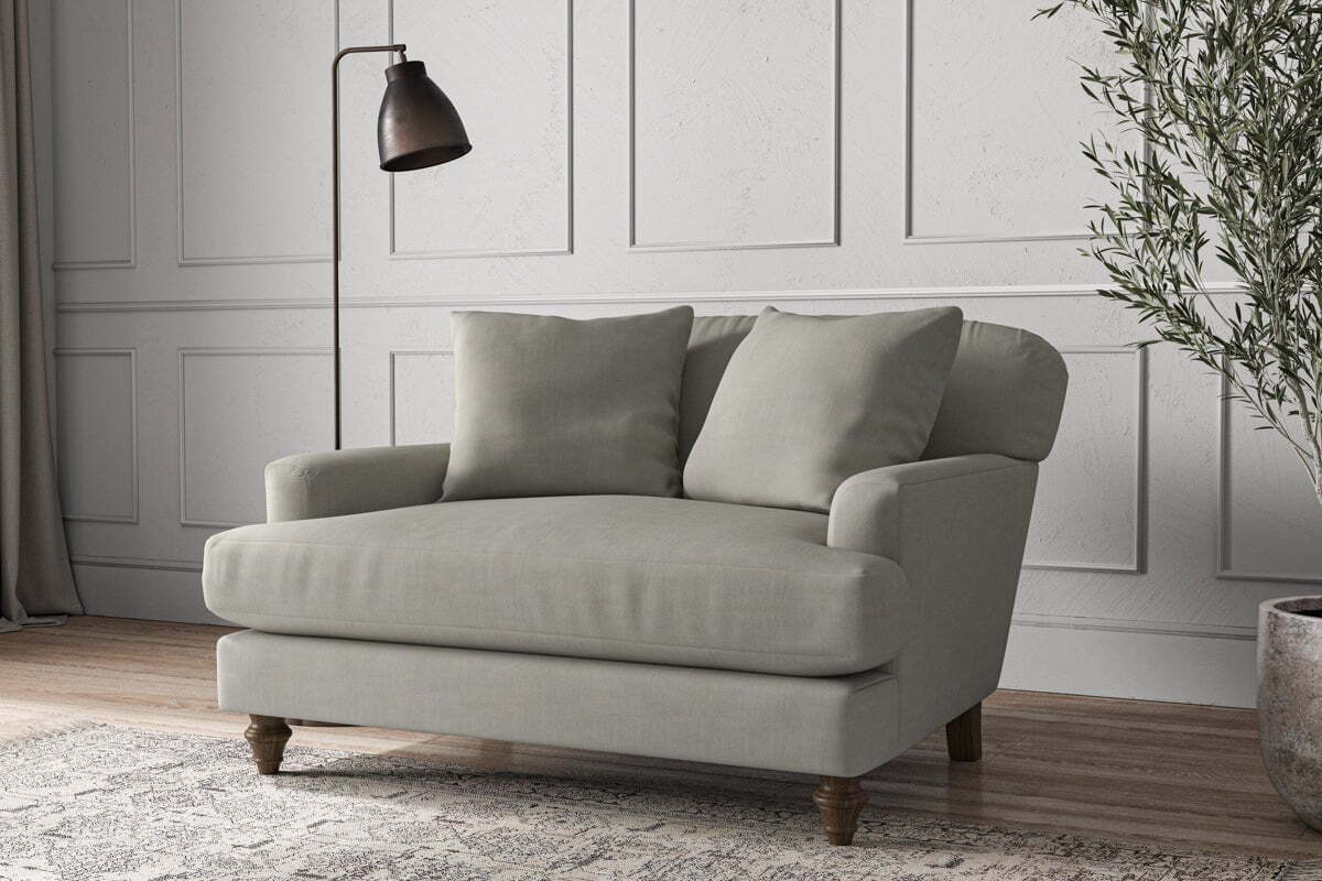 Deni Love Seat - Brera Linen Smoke - Image 2