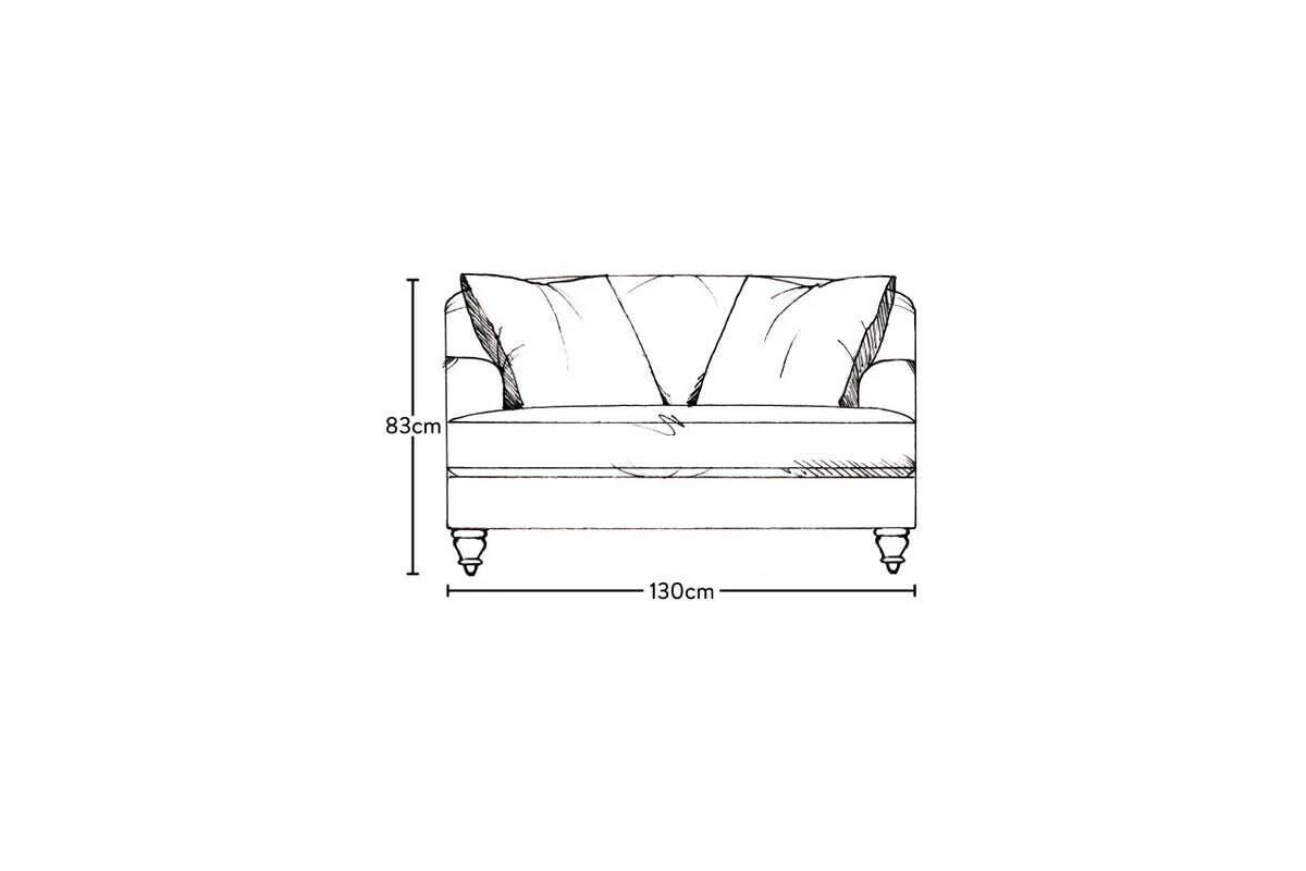 Deni Love Seat - Recycled Cotton Mocha - Image 6